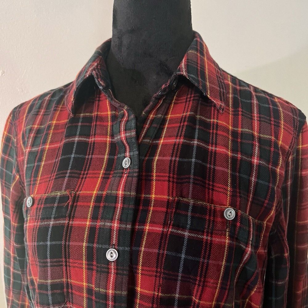 Lauren Jeans Co Ralph‎ Lauren Red Plaid Button Down Flannel Shirt Womens Medium